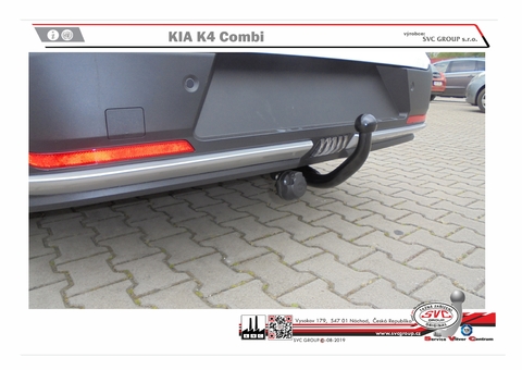 Tažné zařízení K4 SW Combi
Maximální zatížení 1600 kg
Maximální svislé zatížení 105 kg
Katalogové číslo 001-567