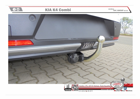 Tažné zařízení K4 - SW Combi
Maximální zatížení 1600 kg
Maximální svislé zatížení 105 kg
Katalogové číslo 002-567