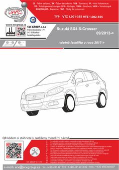 Tažné zařízení Suzuki S-Cross včetně 2WD+4WD a Hybrid
Maximální zatížení 100 kg
Maximální svislé zatížení bottom kg
Katalogové číslo 1.002-355
