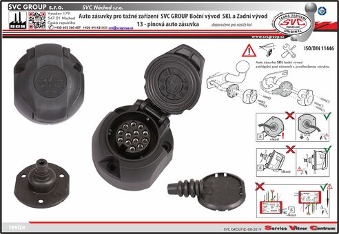 Elektro insatalace přípojka pro tažné zařízení SVC EJ901-594