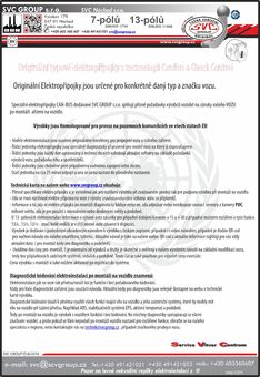 7 zasuvka auta informace originál pro tažné zařízení svc BO-044-688