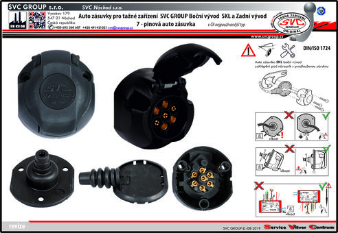 Auto zásuvky 7 pólů pro tažné zařízení 
www.svcgroup.cz