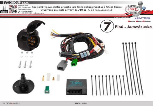 auto zásuvka tažné zařízení svc HAK SYSTEM 7 pinů ESV12270512