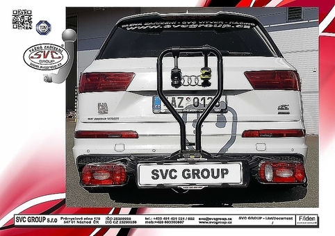 Luxusní SVC VIP 2 Race nosič kol pro použití na tažném zařízení v pohotovostním stavu pro přepravu kol. Od Českého výrobce tažných zařízení SVC Group 