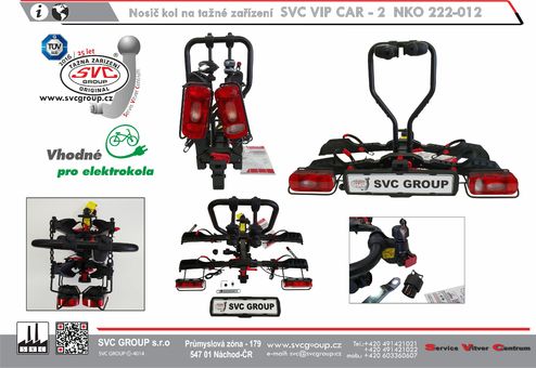 Rozložený a složený nosič SVC VIP 2 RACE a složený pro přepravu a skladování. Od výrobce tažných zařízení SVC GROUP.