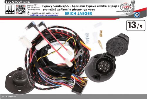 13 auto zásuvka pro tažné zařízení Jaeger tažné zařízení  EJ748343