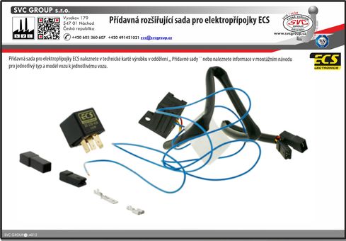 Speciální sada pro elektro přípojky pro tažné zařízení