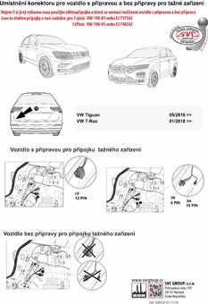 Rozlišení vozů z výroby zda nají či nemají přípravu pro elektro instalaci vozu nebo nemají