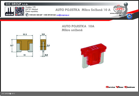 Pojistkový Bežová 10A mikro snížená  
Dodavatel SVC GROUP výrobce tažných zařízení