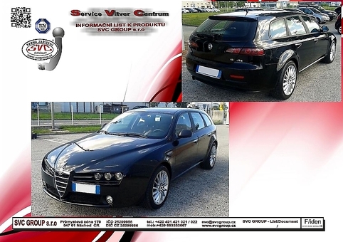 Tažné zařízení Alfa Romeo 159 Kombi (Sportwagon)
Maximální zatížení 75 kg
Maximální svislé zatížení bottom kg
Katalogové číslo 034-103