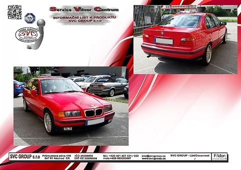 Tažné zařízení BMW 3-Serie  (E36) (ne M3)E36 E36
Maximální zatížení 80 kg
Maximální svislé zatížení bottom kg
Katalogové číslo 017-002