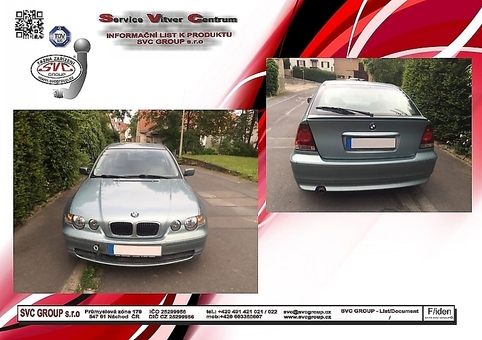 Tažné zařízení BMW 3-Serie Compact HB (E46) (ne M - nárazník)E46 E46
Maximální zatížení 75 kg
Maximální svislé zatížení bottom kg
Katalogové číslo 050-913