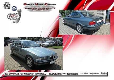 Tažné zařízení BMW 3-Serie Coupé (E36) (ne M3)E36 E36
Maximální zatížení 80 kg
Maximální svislé zatížení bottom kg
Katalogové číslo 017-002
