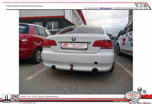 Tažné zařízení BMW 3-Serie Coupé (E92 / E92LCI) (ne M3)E92/E92LCI
Maximální zatížení 80 kg
Maximální svislé zatížení bottom kg
Katalogové číslo 050-263