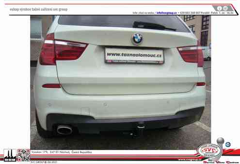 Tažné zařízení BMW X3 (F25) (ne M - nárazník) (ne M performance Power Kit)F25 F25
Maximální zatížení 100 kg
Maximální svislé zatížení bottom kg
Katalogové číslo 029-301