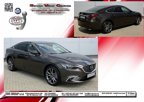 Tažné zařízení Mazda 6 HB, Sedan (GJ) GJ
Maximální zatížení 75 kg
Maximální svislé zatížení bottom kg
Katalogové číslo 038-761