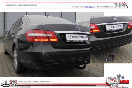 Tažné zařízení Mercedes E-Klasse (W212) (vč. 4x4) (ne AMG) (ne Gas (LPG / CNG) / Hybrid - Diesel) W212
Maximální zatížení 88 kg
Maximální svislé zatížení bottom kg
Katalogové číslo 050-483