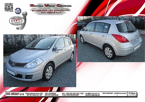 Tažné zařízení Nissan Tiida HB (C11X) C11X
Maximální zatížení 55 kg
Maximální svislé zatížení bottom kg
Katalogové číslo 036-431