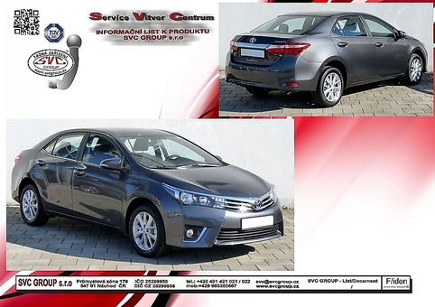 Tažné zařízení Toyota Corolla Sedan (E18) (ne Hybrid) E15
Maximální zatížení 60 kg
Maximální svislé zatížení bottom kg
Katalogové číslo 040-331