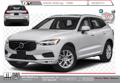 Tažné zařízení Volvo XC60                      3/2017-
Maximální zatížení 140 kg
Maximální svislé zatížení bottom kg
Katalogové číslo 040-961