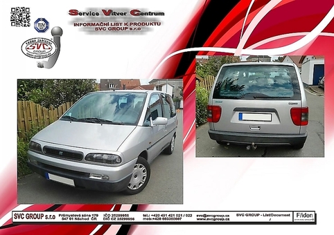 Tažné zařízení Ulysse  Typ-I 220
Maximální zatížení 80 kg
Maximální svislé zatížení 1900kg
Katalogové číslo 001-121