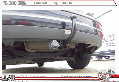 Tažné zařízení Ford Focus Hatchback 09/2004 -> 04/2011
Maximální zatížení 75 kg
Maximální svislé zatížení bottom kg
Katalogové číslo 001-146