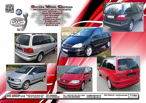 Tažné zařízení Ford Galaxy 2000 - 2006
Maximální zatížení 85 kg
Maximální svislé zatížení bottom kg
Katalogové číslo 001-159