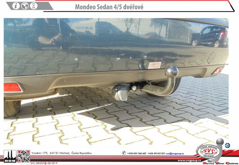 Tažné zařízení Ford Mondeo 2000 - 2007
Maximální zatížení 75 kg
Maximální svislé zatížení bottom kg
Katalogové číslo 001-157