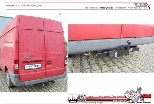Tažné zařízení Ford TRANSIT Skříň+Minibus
Maximální zatížení 110 kg
Maximální svislé zatížení bottom kg
Katalogové číslo 004-119