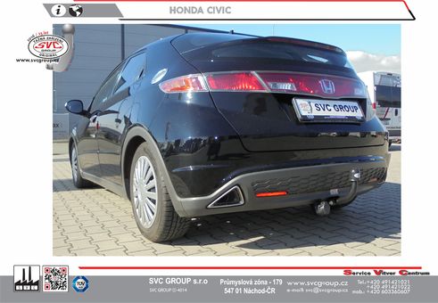 Tažné zařízení Civic Hatchback Né pro Hybrid. Mlhové světlo vozu je zapojené v pravém zadním sloupku FK/FN
Maximální zatížení 75 kg
Maximální svislé zatížení middle_bottom_prep kg
Katalogové číslo 001-200