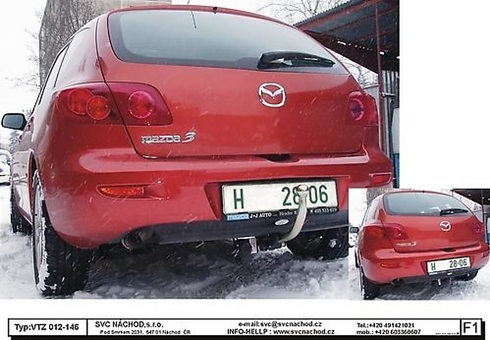 Tažné zařízení Mazda 3 HB -> 2013
Maximální zatížení 75 kg
Maximální svislé zatížení bottom kg
Katalogové číslo 012-146