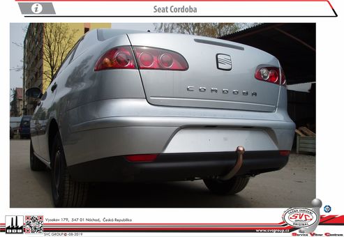 Tažné zařízení Seat Cordoba sedan 2003
Maximální zatížení 50 kg
Maximální svislé zatížení bottom kg
Katalogové číslo 001-094 S