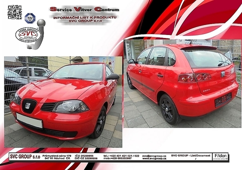 Tažné zařízení Seat Ibiza  2002 - 2008
Maximální zatížení 50 kg
Maximální svislé zatížení bottom kg
Katalogové číslo 001-094 S