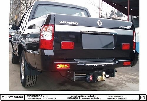 Tažné zařízení Ssang Yong Musso Sport Pick-up
Maximální zatížení 140 kg
Maximální svislé zatížení bottom kg
Katalogové číslo 004-008