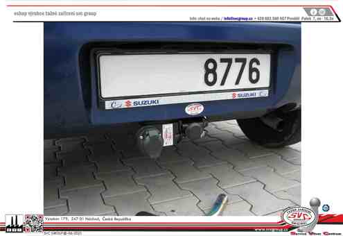 Tažné zařízení Suzuki Wagon R+ 2002 - 2008
Maximální zatížení 35 kg
Maximální svislé zatížení bottom kg
Katalogové číslo 002-074