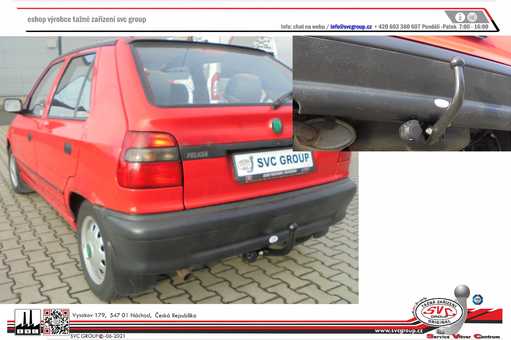 Tažné zařízení Škoda Felicie 1994 - 2000
Maximální zatížení 50 kg
Maximální svislé zatížení bottom kg
Katalogové číslo 001-386