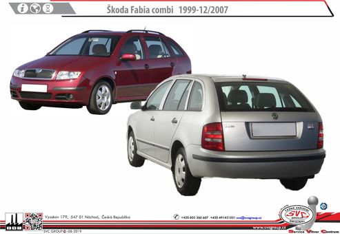 Tažné zařízení Škoda Fabia Combi 2007
Maximální zatížení 75 kg
Maximální svislé zatížení bottom kg
Katalogové číslo 001-094