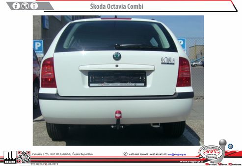 Tažné zařízení Škoda Octavia Combi 1996-2010
Maximální zatížení 95 kg
Maximální svislé zatížení bottom kg
Katalogové číslo 001-119