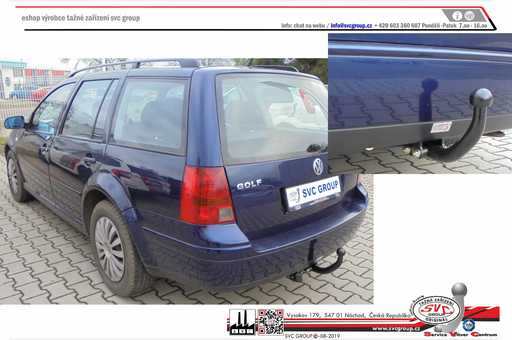 Tažné zařízení VW Golf Combi IV
Maximální zatížení 75 kg
Maximální svislé zatížení bottom kg
Katalogové číslo 001-116