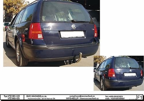 Tažné zařízení VW Golf Combi  IV 1997 - 2006
Maximální zatížení 75 kg
Maximální svislé zatížení bottom kg
Katalogové číslo 002-116
