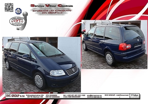 Tažné zařízení VW Sharan 2000 - 2010
Maximální zatížení 85 kg
Maximální svislé zatížení bottom kg
Katalogové číslo 002-159