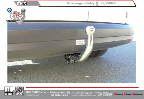 Tažné zařízení VW Caddy s výztuhou
Maximální zatížení 95 kg
Maximální svislé zatížení bottom kg
Katalogové číslo 002-122
