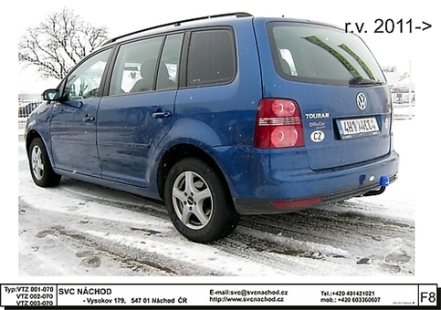 Tažné zařízení VW Touran 2003 - 2015
Maximální zatížení 75 kg
Maximální svislé zatížení bottom kg
Katalogové číslo 002-070