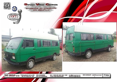 Tažné zařízení LT 28-55 Van / Skříň / Bus
Maximální zatížení 100 kg
Maximální svislé zatížení bottom kg
Katalogové číslo 012-021-sv