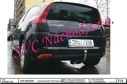 Tažné zařízení C4 HB Typ-I Včetně: Kupé 3/5 dveřovové provedení LR/LC/LD
Maximální zatížení 65 kg
Maximální svislé zatížení bottom kg
Katalogové číslo 001-210