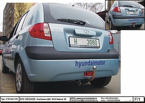 Tažné zařízení Hyundai Getz
Maximální zatížení 44 kg
Maximální svislé zatížení bottom kg
Katalogové číslo 002-178