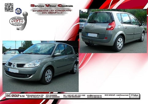 Tažné zařízení Renault Grand Scenic  2003 - 2009
Maximální zatížení 75 kg
Maximální svislé zatížení bottom kg
Katalogové číslo 002-179
