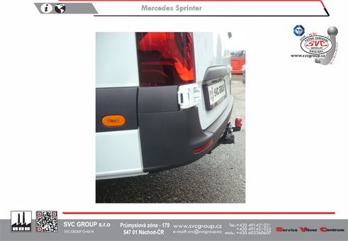 Tažné zařízení Mercedes Sprinter Skříň BUS 3 až 5 tun
Maximální zatížení 150 kg
Maximální svislé zatížení bottom kg
Katalogové číslo 004-013