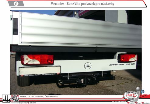 Tažné zařízení Mercedes Sprinter Podvozek pro nástavby 3->4,6 tuny
Maximální zatížení 150 kg
Maximální svislé zatížení bottom kg
Katalogové číslo 1.004-013
