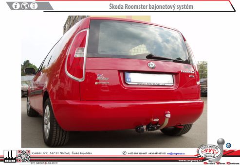 Tažné zařízení Škoda Roomster 2006 - 2016
Maximální zatížení 95 kg
Maximální svislé zatížení bottom kg
Katalogové číslo 002-199